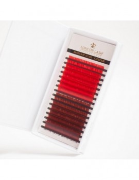 0.15 Mixed size Red/Red Brown lashes Mayfair Mink B/C/CC/D